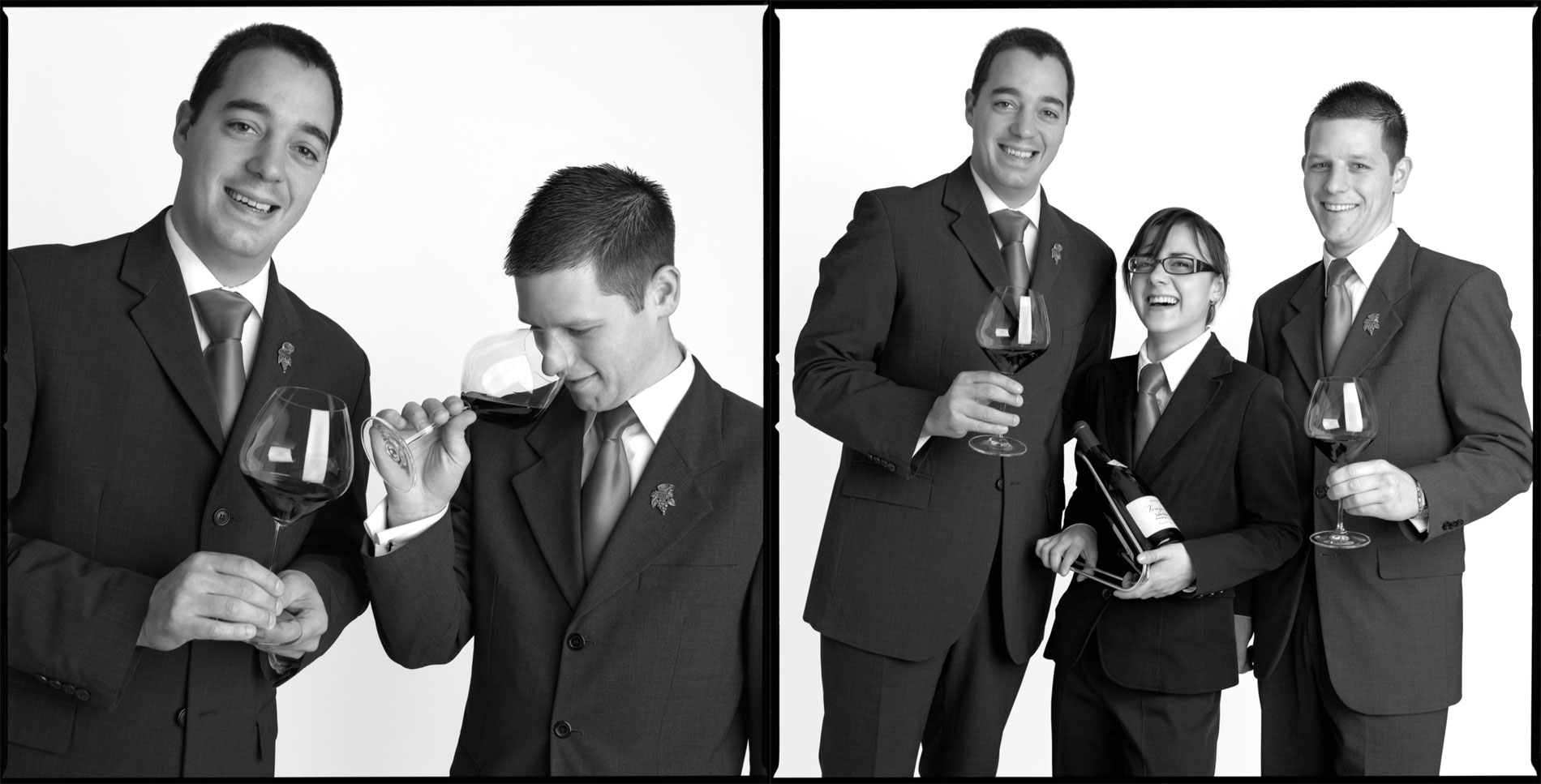 Géraud, chef sommelier - Anaïs, commis sommelière - Frédéric, second sommelier